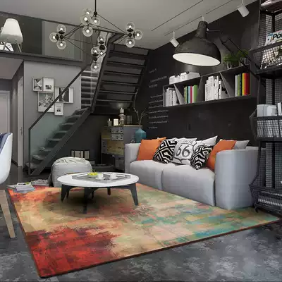 Custom art carpet Living room coffee table carpet Bedroom carpet full bunk bed blanket custom European simple modern