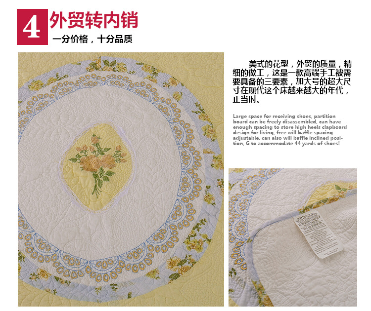 Chất liệu cotton cao cấp được thêu cao cấp được giặt bằng vải trải giường ba mảnh mùa xuân và mùa thu là đa chức năng ga giường đẹp sang trọng
