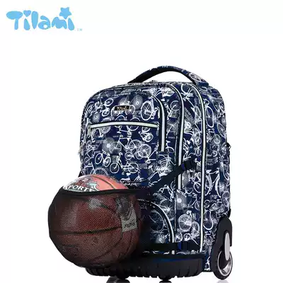 American TILAMI primary and secondary school students tie rod bag travel sports bag 19 inch men's and women's basketball bag large capacity