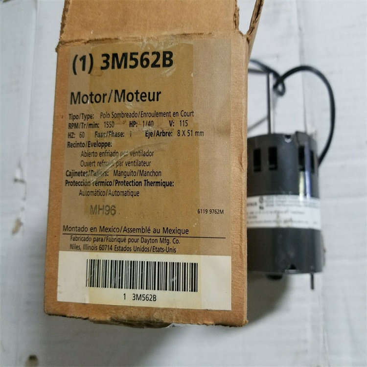 USA DAYTON motor 52JE35 in the United States of America