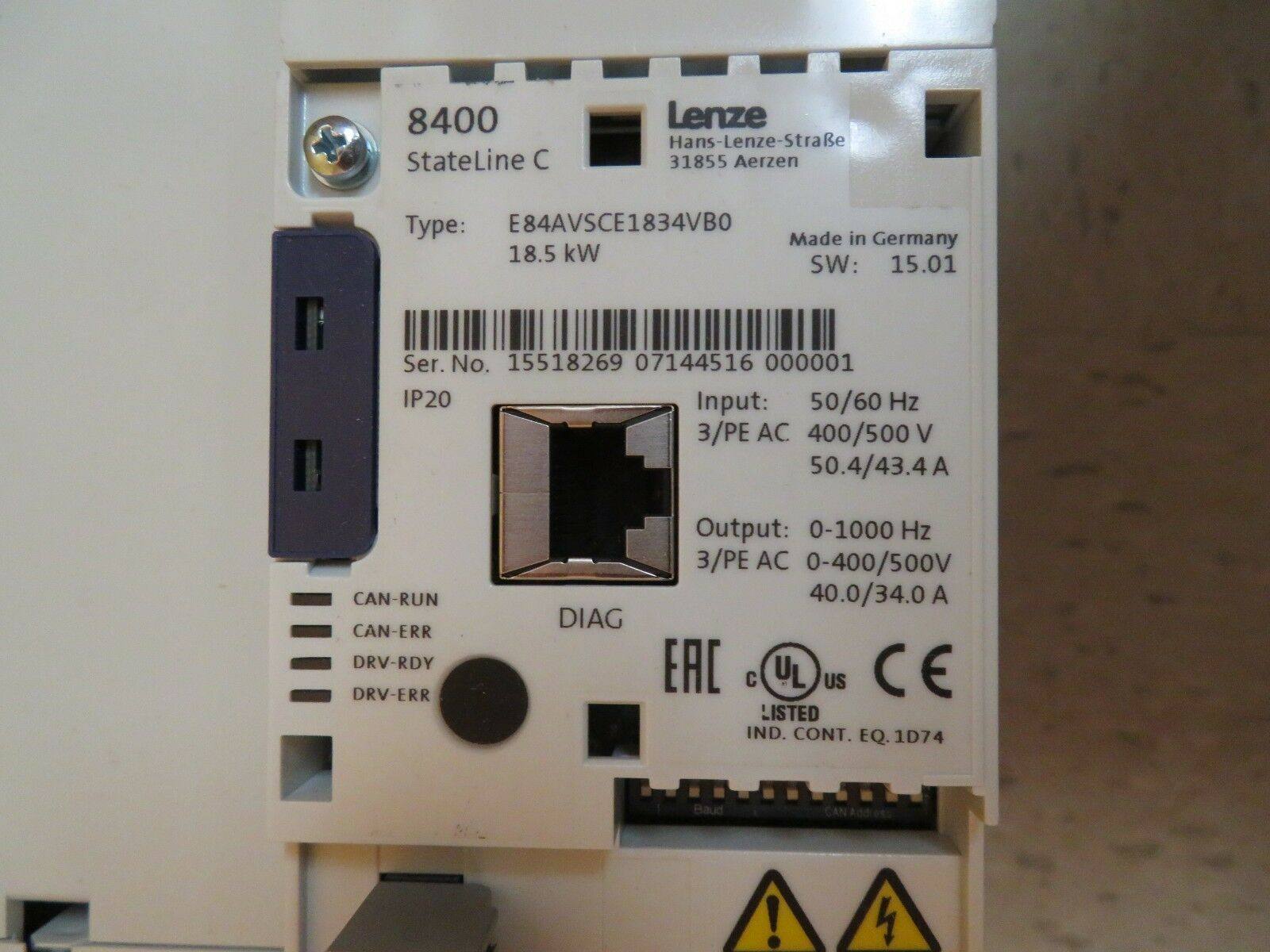 German Lenze inverter E84AVHCE3734SX0