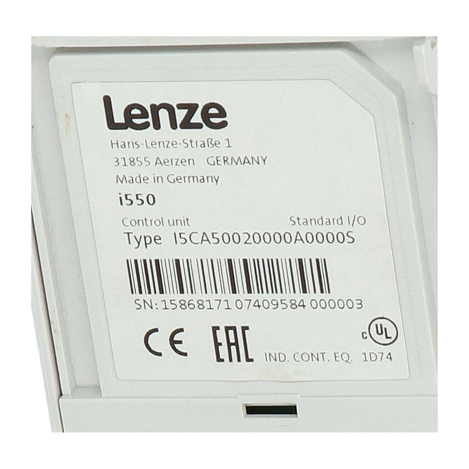 The German Lenze frequency inverter I51AE125B10011000S