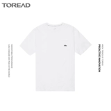 Хлопковая летняя тонкая дышащая комфортная футболка для отдыха, короткий рукав