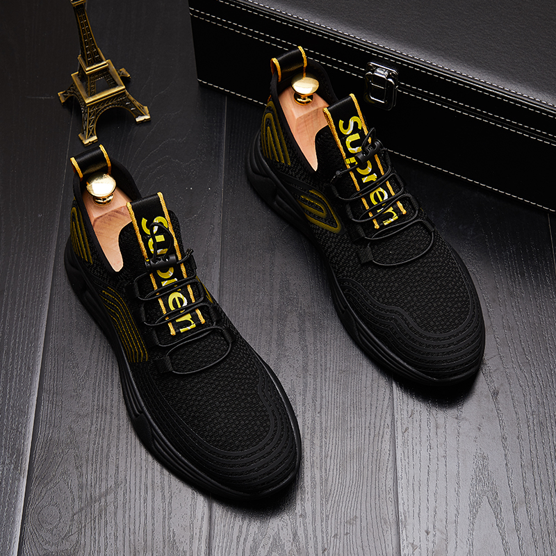 Tidal Breathable Deodorant Old Daddy Shoes Man in Heightening Tide 100 Hitch Flying Weaselwear Sneakers A Foot Pedal Sports Casual Shoes