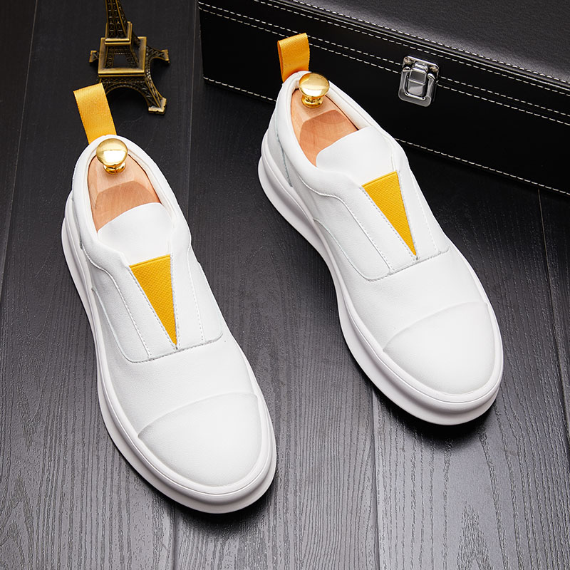 Summer men's one foot pedal sloth shoes small white shoes Korean version casual fashion trends 100 hitch hiking up plate shoes