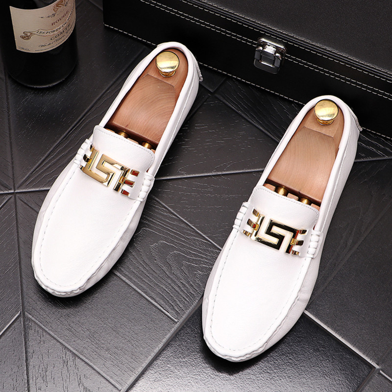 Tide Cards Men Bean shoes Inn Wind Han version Summer Leisure leather shoes Men's trends 100 hitch a foot pedal Lazy Shoes