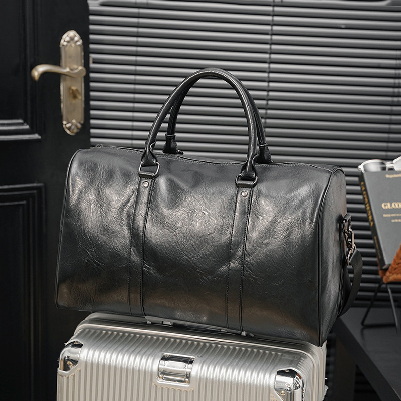 Tide brand new business leisure Hand Bag Men's bag shoulder shoulder bag soft leather official document travel bag travel luggage bag