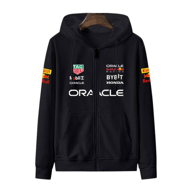Красная форма команды Формулы-1 команды Verstappen, та же машина, фан-карта cardigan толстой хлопок мужской и женский куртка с молнией и капюшоном