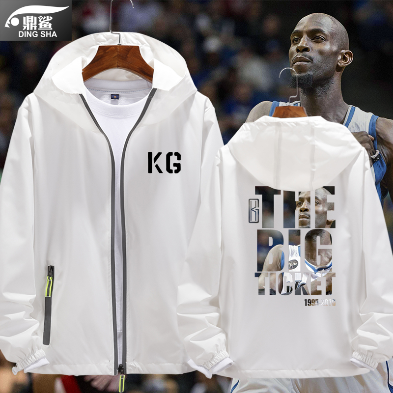 Basketball King Garnett Celtics kg Timberwolves Hooded Jacket Unisex Cardigan Casual Outerwear