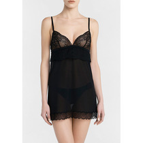 (2 pieces 9 folds) LA PERLA PYJAMAS BAIANCA THIN YARN MULBERRY SILK HARNESS SEMI-PERMEABLE SHORT SLEEP DRESS