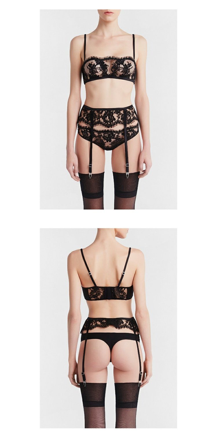 LA PERLA Bà LACE CÂU CHUYỆN Bộ sưu tập ren hoa gợi cảm dây đai bó sát