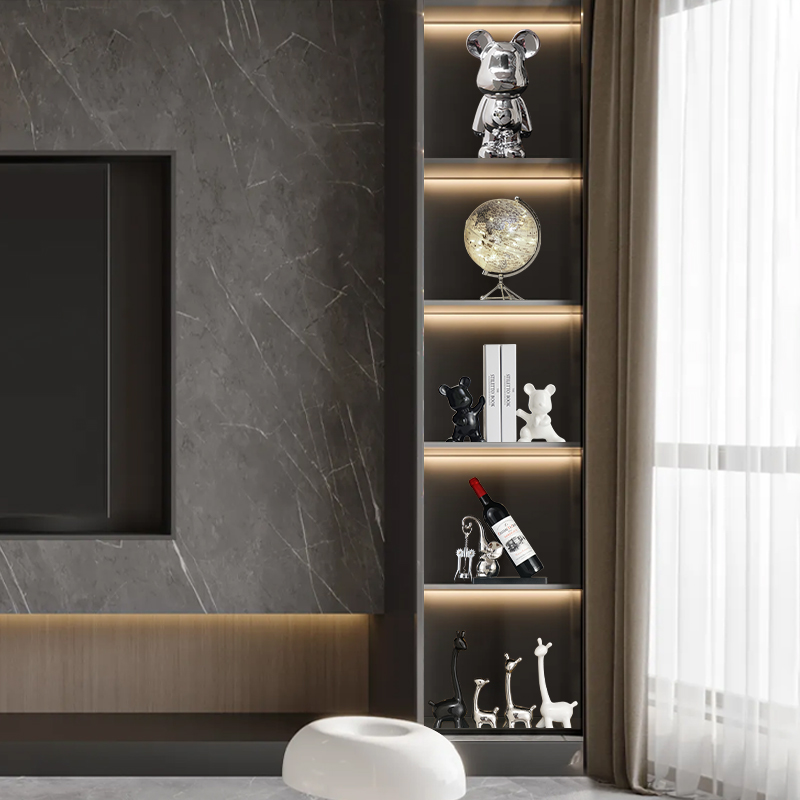 Light extravagant upscale Plated Ceramic Pendulum combined suit Living room Wine Cabinet TV Cabinet Decorations Desktop Genguan Pendulum-Taobao