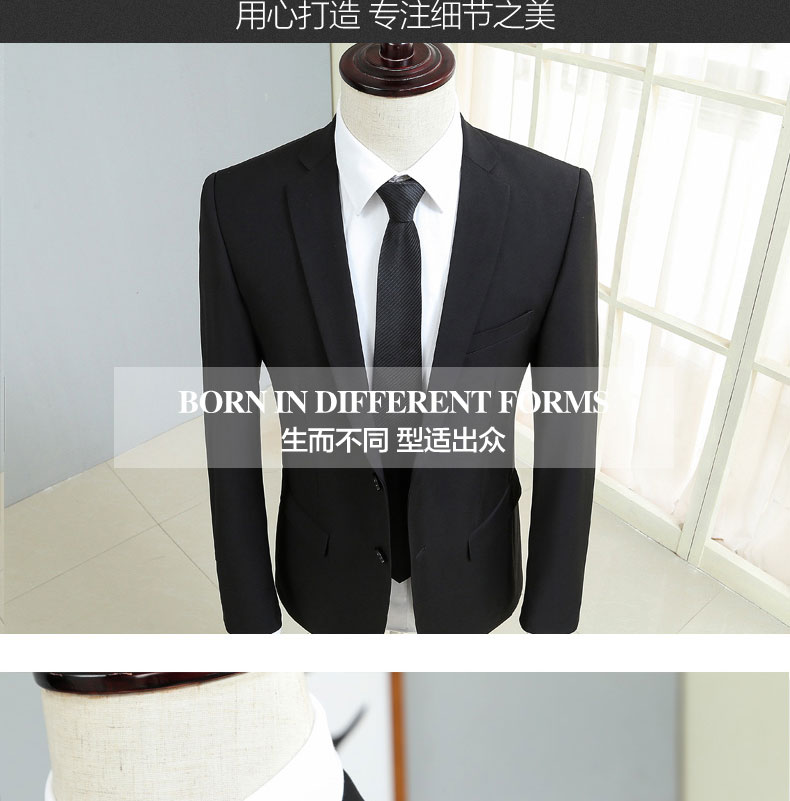 Bộ đồ vest nam ba mảnh phù hợp với váy công sở mỏng mặc chuyên nghiệp mùa trẻ hai khóa màu đen phù hợp với nam đồ nam đẹp 2021