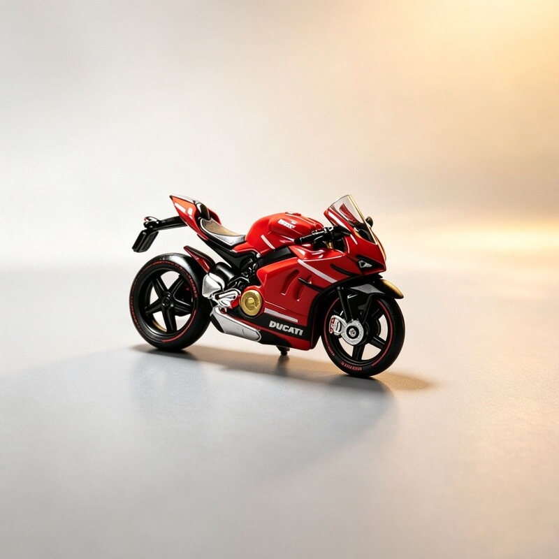 1:64 Ducati V4S Small Scale Alloy Motorcycle Model, Static Desktop Ornament