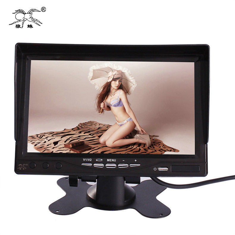 Wolf spider 7-inch on-board display screen AHD HD digital screen 12V24V wide voltage car monitor