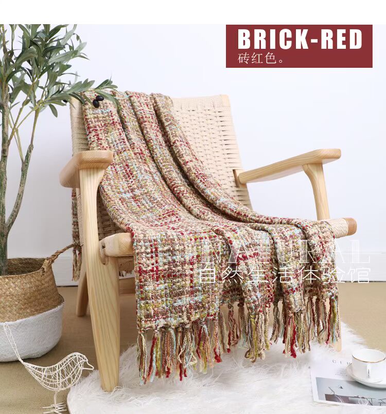 Phong cách Ấn Độ Dệt kim Giải trí Chăn Đông Nam Á Phong cách B & B Khách sạn Trang trí Chăn Sofa Chăn Giường cuối Chăn - Ném / Chăn chăn lông cừu tự nhiên