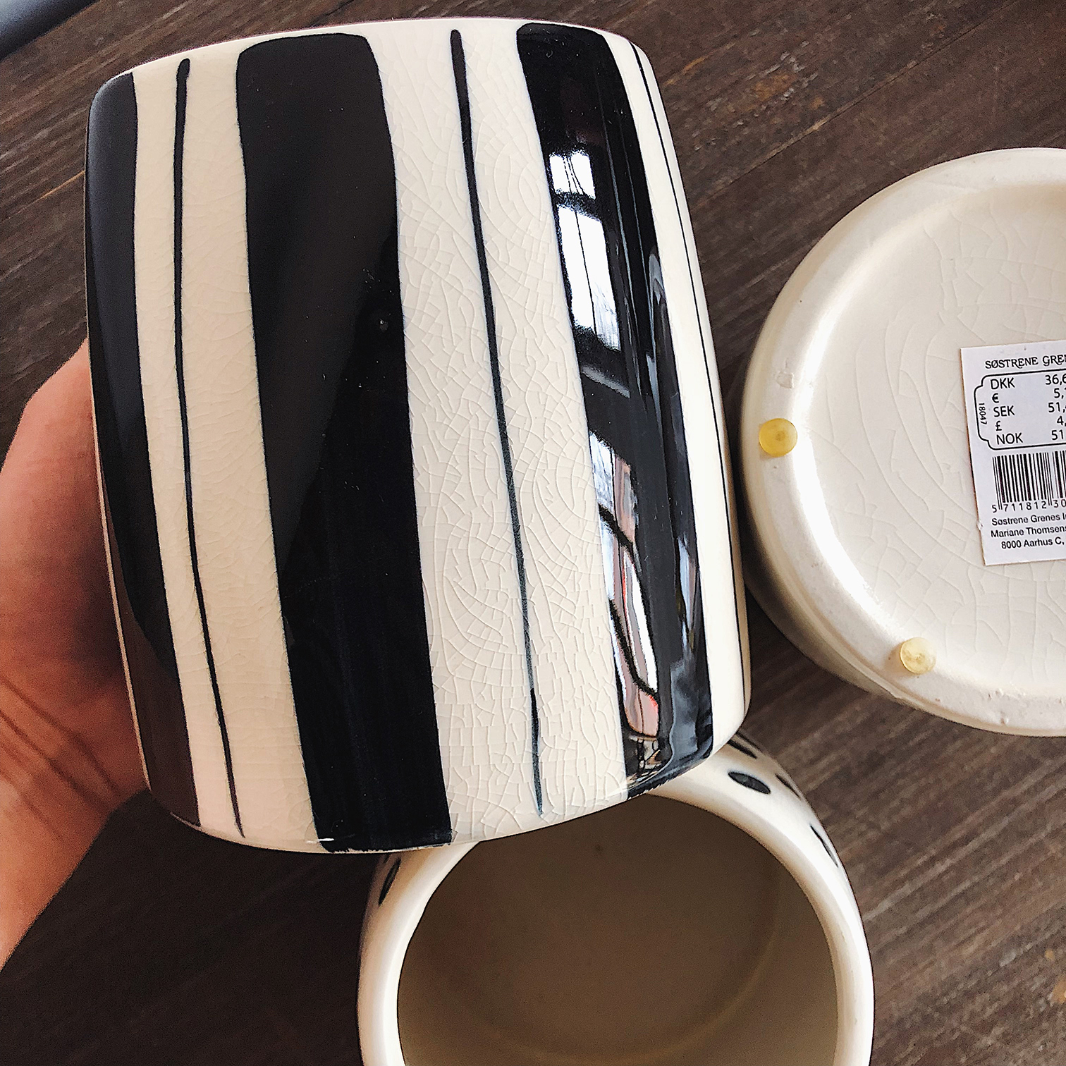 Thu thập thời gian Chunky Hình học Bình Bình Băng Crack Tay Vẽ Bình Bình Hoa Bình Hoa Trang Trí Nhà - Vase / Bồn hoa & Kệ chậu trồng mai
