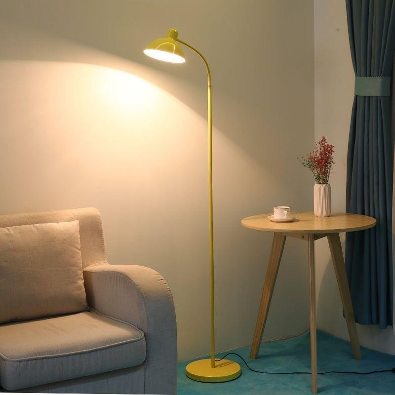 Floor Lamp ins Nordic Style Living Room Creative Yellow Simple Modern Study Eye Protection Bedroom Bedside Standing Lamp