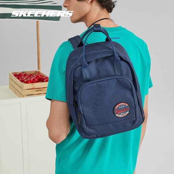 Skechers Skechers 배낭 여성용 신상 빨간색 경량 다용도 중학교 가방 학생 배낭 남성