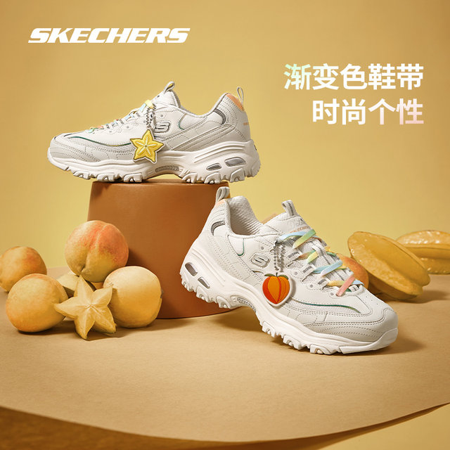 Skechers Skechers ໃນລະດູໃບໄມ້ປົ່ງແລະລະດູຮ້ອນຫມາກໄມ້ຫມີເກີບຂອງແມ່ຍິງພໍ່ເກີບກິລາຂອງແມ່ຍິງແລະເກີບບາດເຈັບ