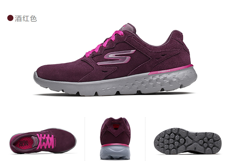 Skechers Giày nữ SKECHERS Giày chạy bộ nhẹ Giày da lộn đế mềm Giày thể thao hấp thụ Giày chạy bộ 14801 mua giày thể thao