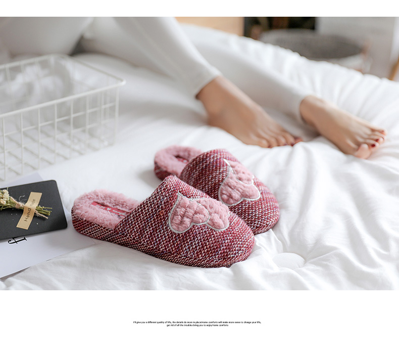 Dép cotton mùa đông túi xách nữ với trong nhà dày dày sang trọng dép len đáy đôi nhà ấm đôi giày cotton nhà dép nhà tắm