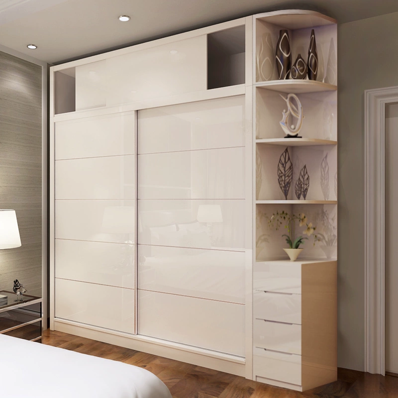 Hiện đại sơn tối giản cửa trượt tủ quần áo bảng tủ quần áo cửa trượt tổng thể tủ kết hợp tủ đựng đồ nội thất hoàn chỉnh - Buồng