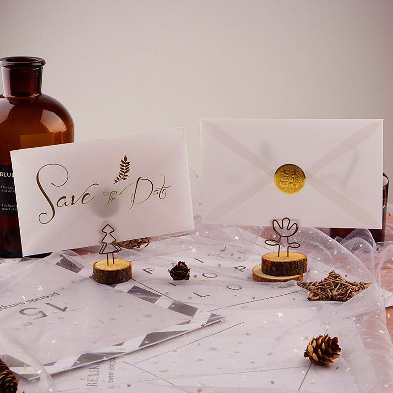 Bronzing envelope Gold foil sealing New exquisite creative vintage European special paper love buckle decoration