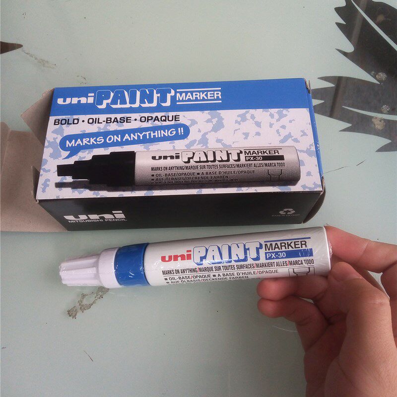 Japan Mitsubishi PX-30 Paint Pen Industrial Note Pen Warehouse With Oily Pen Words Coarse Macpen Yellow