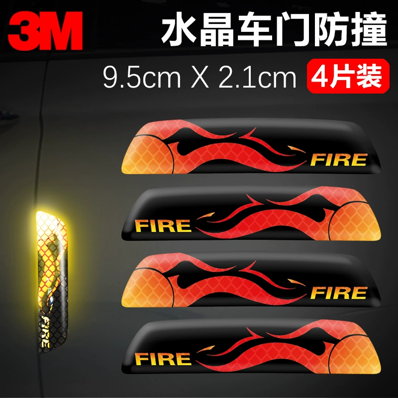 3M Cửa Xe Ô Tô Chống Va Chạm Miếng Dán 3D Ba Chiều Keo Dán Phản Quang Cảnh Báo An Toàn Trang Trí Chống Trầy Xước Miếng Dán tay Cầm Miếng Dán logo xe ôtô 