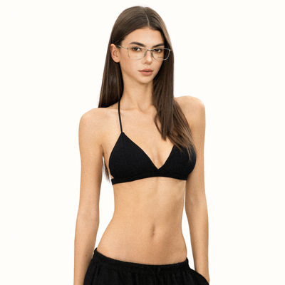 OFFSOUL European and American sexy hot girl, beautiful back, triangular cup, halter top, American hot girl, outerwear, innerwear, underwear, bra