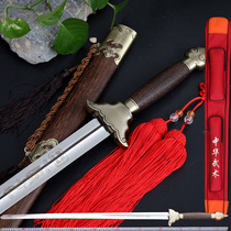 Stainless steel Taiji sword semi-hard morning exercise sword men and women with fitness sword without opening blade
