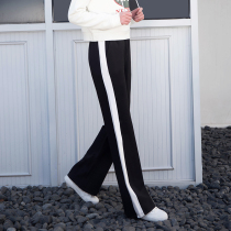 TTZL sweatpants womens spring and autumn 2020 new loose thin high waist hanging straight casual student school uniform trousers