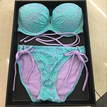 69sexynice green half-cup of chest-size bikini sexy female swimsuit bikini