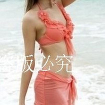 Foreign trade Small breasts Large Breasted Breast Purple Bikini Three Sets Women Feel Cute Swimsuit Bikini