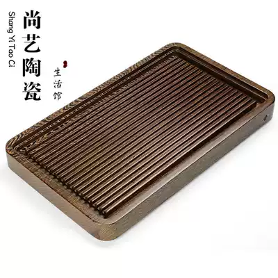 Chicken winged Wood tea tray water storage and drainage drawer type tea Sea solid wood tea tray Kung Fu Tea storage tea tray