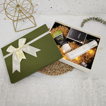 Solid color gift box empty box birthday gift box Chinese style creative green hipster gift box