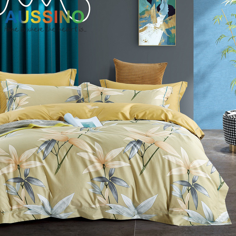 Bed Bedding Four Pieces Of Pure Cotton All-cotton Linen Quilt Cover Bedding All Season Universal Piece Cover