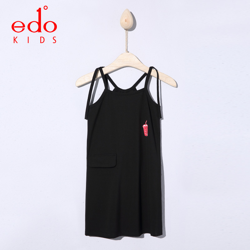 edo1 lần chiếc váy mùa hè cô gái mới của trẻ em thường trẻ em thời trang của chiếc váy jumpsuit cá tính sling váy.