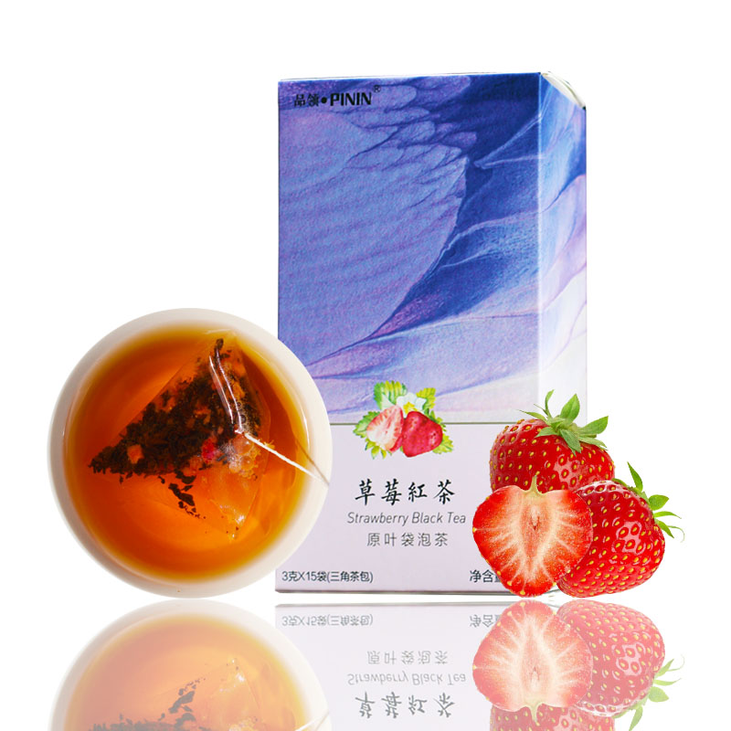 草莓红茶花茶组合袋装茶叶奶茶店网红水果茶包花果茶草莓茶泡水喝