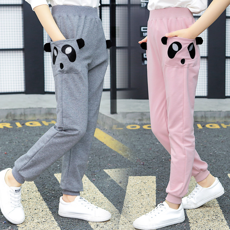 Girls Pants 2023 New Girls Scarlett Female Scarlett Dress Kids Spring and Autumn Cartoon Casual Pants