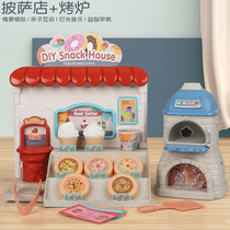 Childrens pop music Lotte Pizza Shop Fast Food Oven Burger Convenience Store Piza Gourmet Food Cheeseach and Pleasant Toys