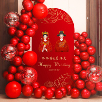 Net red engagement wedding banquet wedding board welcome custom layout decoration background wall set Pro KT balloon supplies package
