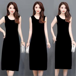 莫代尔吊带背心夏季中长款宽松背心连衣裙女