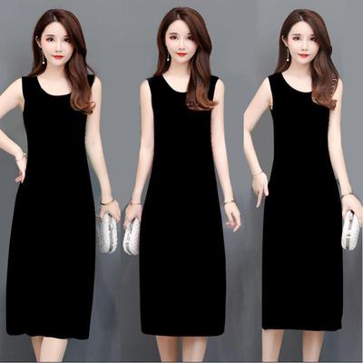 莫代尔吊带背心夏季中长款宽松背心连衣裙女