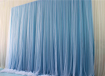 New background gauze curtain stage welcome area Decorative gauze Wedding props layout Cloth gauze snow gauze background wall Sign-in table