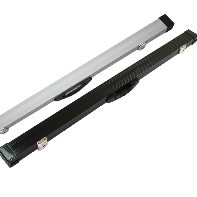Aluminum alloy billiard cue box snooker pass box with lock double slot cue box 3 4 black eight-pack corner billiard cue box