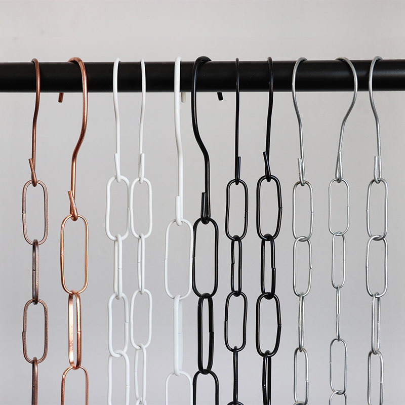 Metal clothing store S hook chain display chain hanging clothes chain adhesive hook ring iron ring