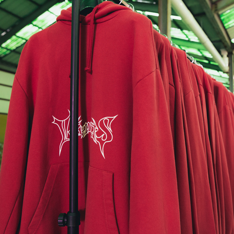 Vet Seoul Korea Exclusive Metal Red Hoodie Red Loose-Fitting Hooded Sweatshirt Trendy Vet Seoul Korea Exclusive Metal Red Hoodie Red Loose-Fitting Hooded Sweatshirt Trendy