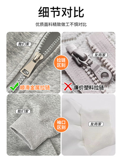 灰色连帽卫衣女秋季2025新款外套宽松慵懒小个子秋冬加绒开衫上衣